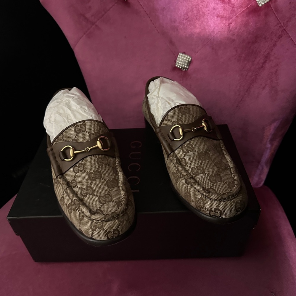 Gucci monogram loafers